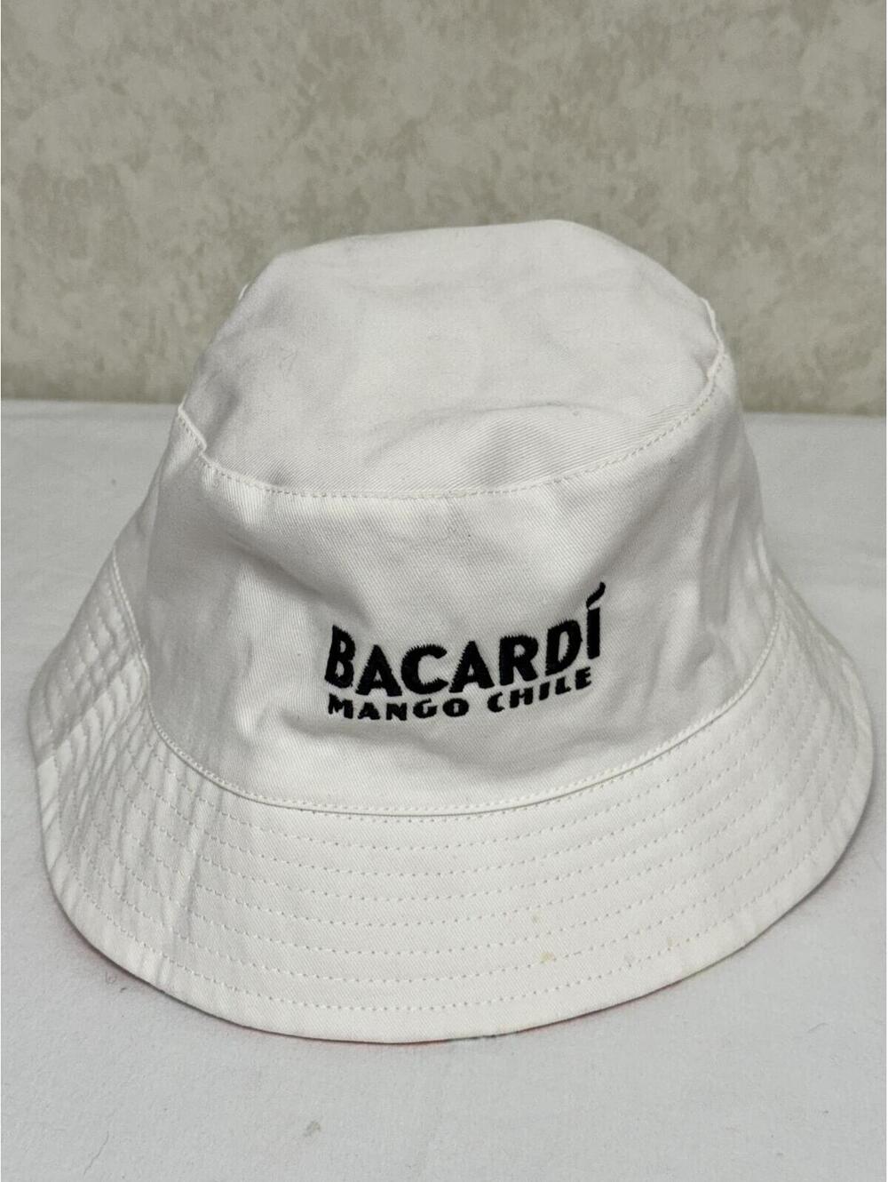 Bacardi Mango Chile Reversible Bucket Hat Orange White Rum Promo Hat